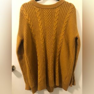 Uniqlo Mustard cable knit chunky Sweater
